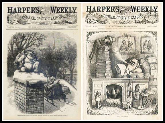 The art work ofThomas Nast frequently appeared in Harper's Weekly.