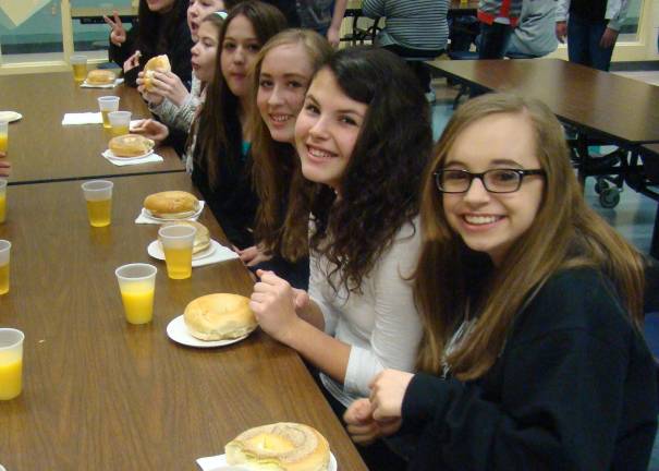 Photos by DDMS Media Specialist Rachel Goldstein Pictured from bottom: Allison O&#x2019;Toole, Mikenzie Accetta, Taylor Ristaino, Morgan Liebson and Katelyn Valente.