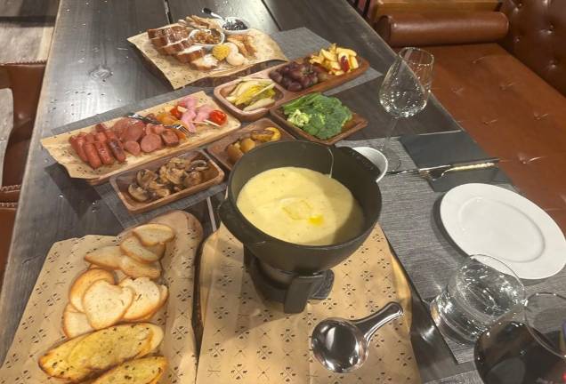 The Fondue Fridays meal offerings.