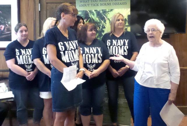 Matamoras Mayor Janet Clark (far right) with the 6 Navy Moms.