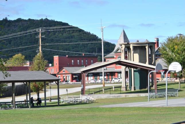 Port Jervis behind the old railway station, near where the whitewater park would be located. (Photo by Anya Tikka)