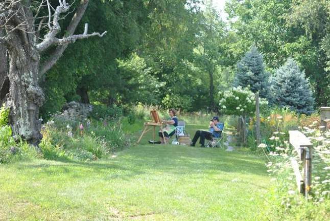 Photos by Anya Tikka Marie Mohila from Dixon City near Scranton comes to the group driven by her husband John who says he likes to be outdoors as well although he's not an artist.