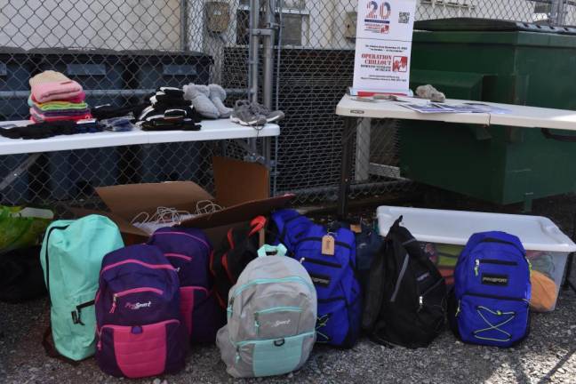 Donations of hats, backpacks, socks and more await the Harvest House crowd Jan. 31 in Sussex.