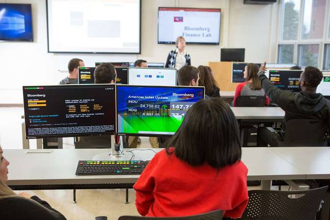 Twelve Bloomberg Terminals are available at ESU (Photo provided)