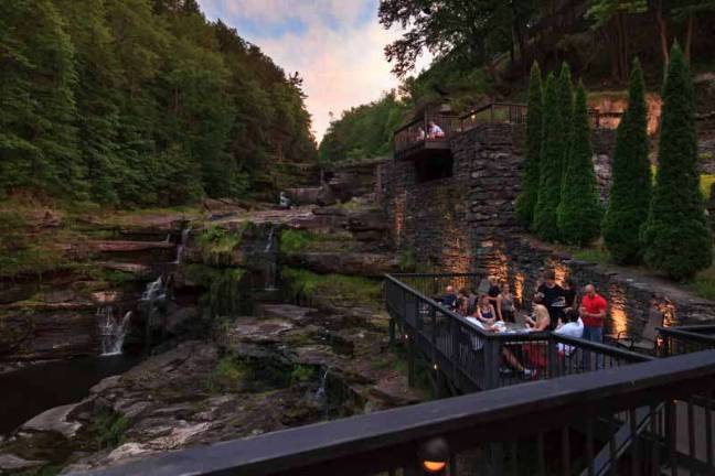 The deck at the Ledges Hotel in Hawley (Photo provided)