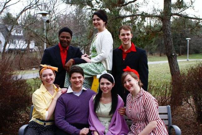 The cast (from left): Dontel Ducksworth, Sara O’Donnell, Nicholas Kwietniak, Emma Skilton, Samuel Kashefska, ,Katie Reardon, and Sophia Thompson (Photo provided)