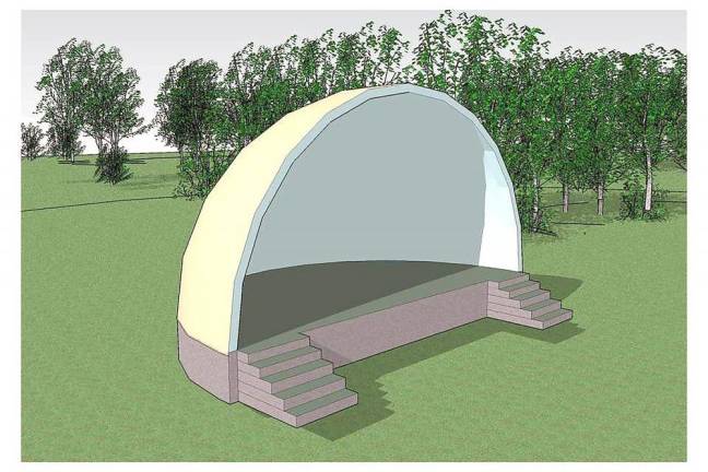 A very basic example of what a bandshell can look like (Image provided)