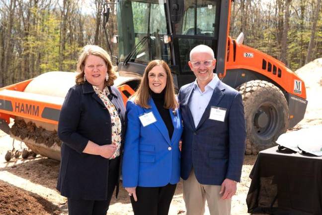 From left to right: Marci Schankweiler, FPS founder and CEO, Sen. Lisa Baker and Woodloch owner Bob Kiesendahl.