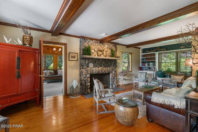Stone home is updated with timeless elegance