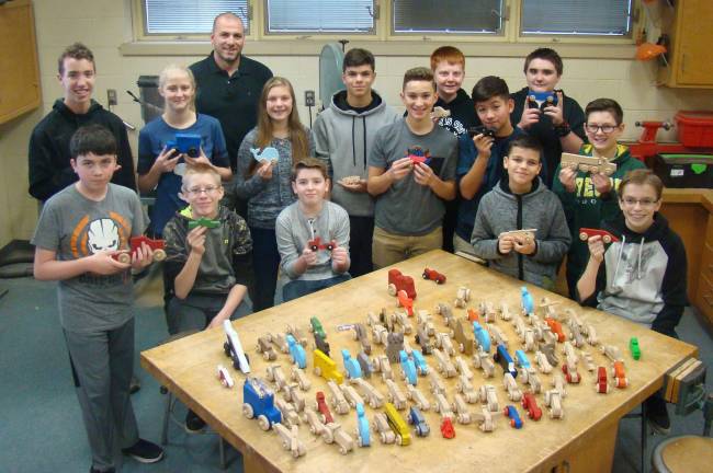 Engineering club makes toys for local drive