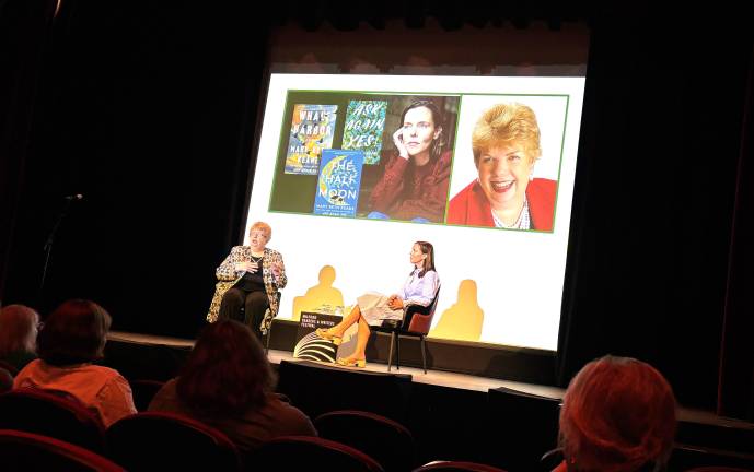 President Carol McManus interviewed author Mary Beth Keane.