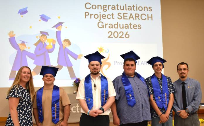 Pictures L to R: Instructor Taylor Ellis, Nathaniel Black, Todd Kooistra, Ethan Rodriguez, Nathan Whitmore and Skills Trainer James Giacobbe.