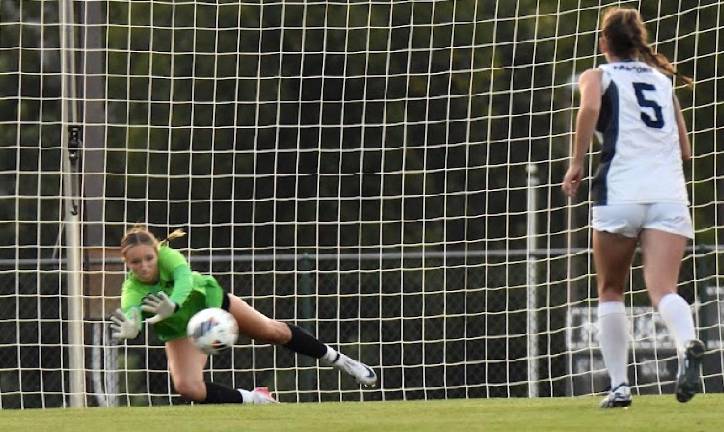 Brooke Ginsberg rocking it out as a star goalie.
