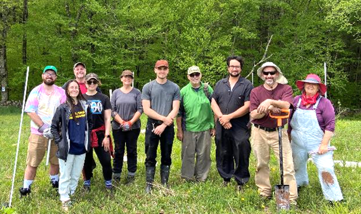 Delaware Highlands Conservancy volunteers working at the Van Scott Nature Reserve in Beach Lake, Pa.