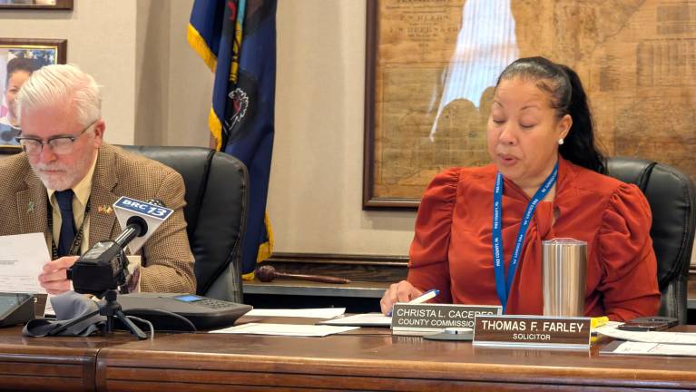 Christa Caceres Reads the Resolution to Designate March as Colon Cancer Awarenes Month in Pike County.