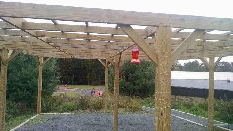 The outdoor classroom was hung with hummingbird feeders (Photo provided)