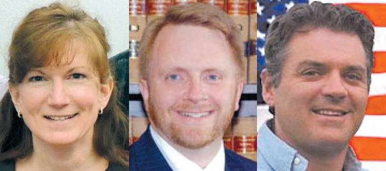 School board candidates, from left: Dawn Bukaj, Brian Carso, and Jack O'Leary