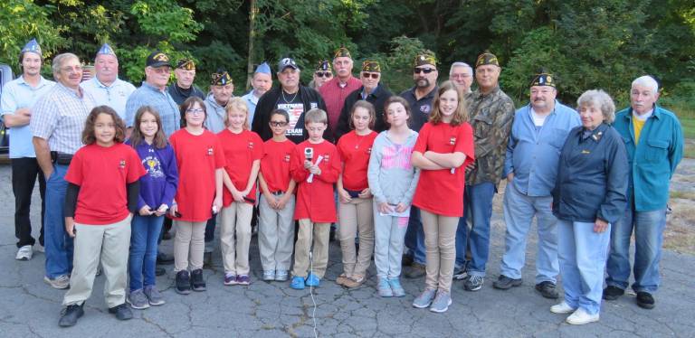 Fifth-graders share in flag retirement ceremony