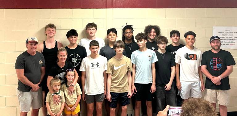 The Delaware Valley boys volleyball team.