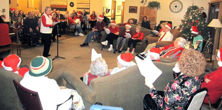 Twin Cedars' seniors sang a great holiday show for all assembled (Photo provided)