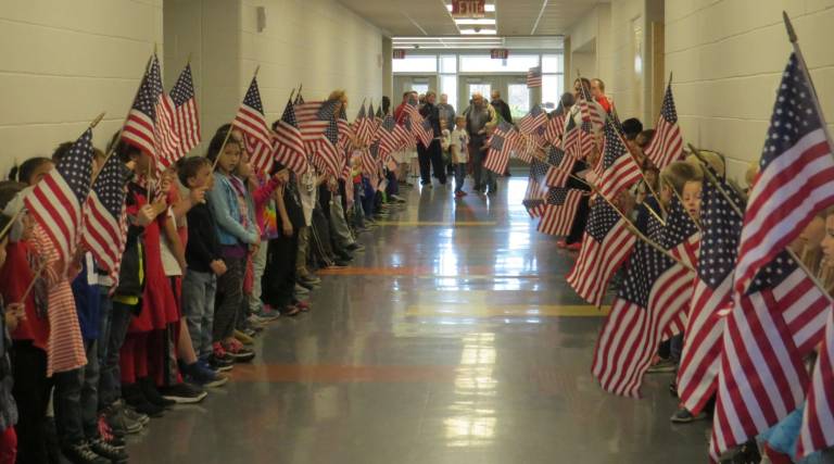Elementary school honors veterans