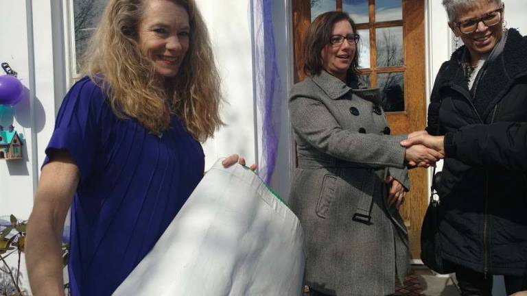 Tamara Chant outside the new headquarters in Milford (Photo by Anya Tikka)