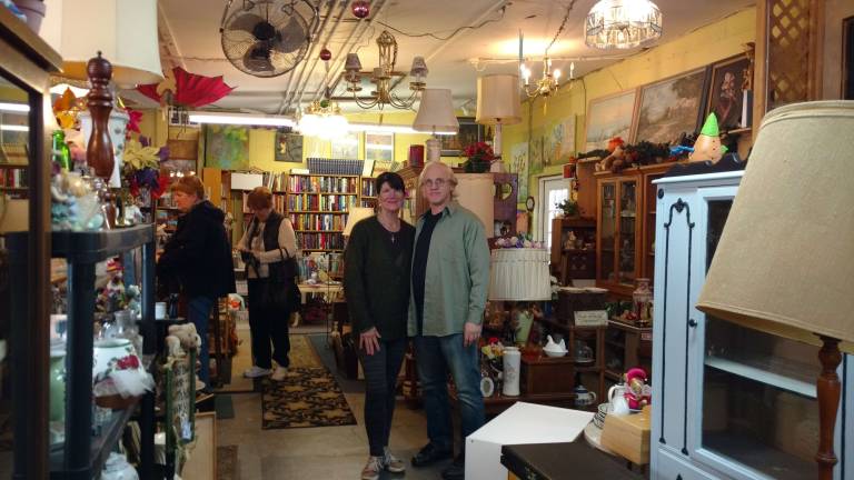 Lauren Anderson-Reynolds and Charles Reynolds at the store (Photo by Anya Tikka)