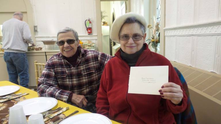 Mikki and Donna Wiess brought a gift donation