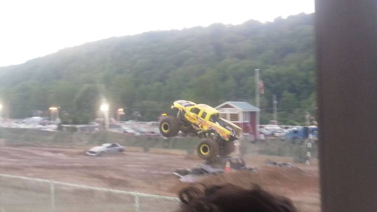 Photos by Alexis Tarrazi Monster trucks demolished cars and flew to new heights on the last day of the fair.