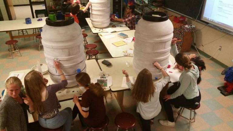 Delaware Valley students hard at work (Delaware Conservancy Facebook photo)
