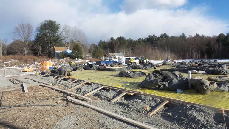 The foundation was put down last week (Photo by Frances Ruth Harris)