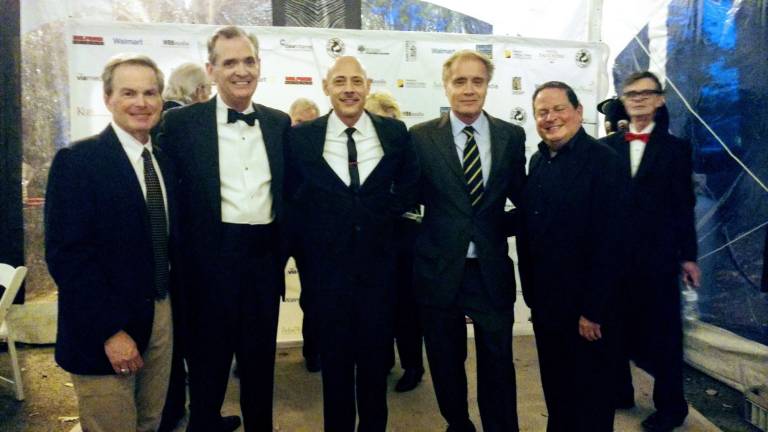 Celebrity line-up with Milford Mayor Sean Strub, second from left (Photo by Anya Tikka)