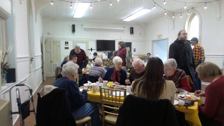 Fifty people shared a community Thanksgiving after 125 meals were delivered in Pike County