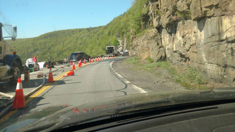 The Volvo film crew holds up commuters' dinner (Photo by Anya Tikka)