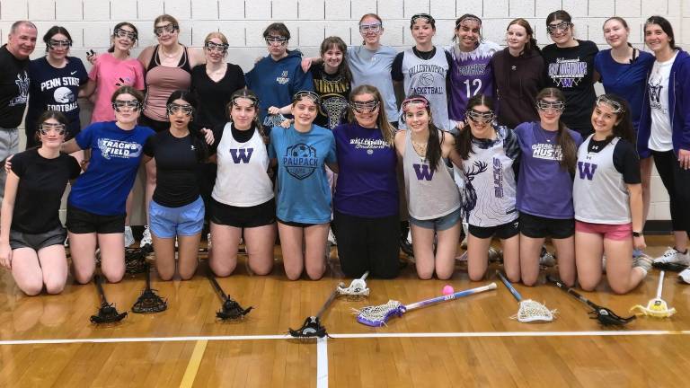 Members of the inaugural varsity girls lacrosse program at Wallenpaupack Area High School