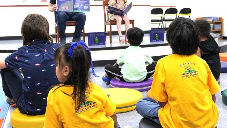 Ava Niosi joined families for a special storytime featuring “Peter the Pickle Vampire,” the children’s book she illustrated with her father, author Nicholas Niosi.
