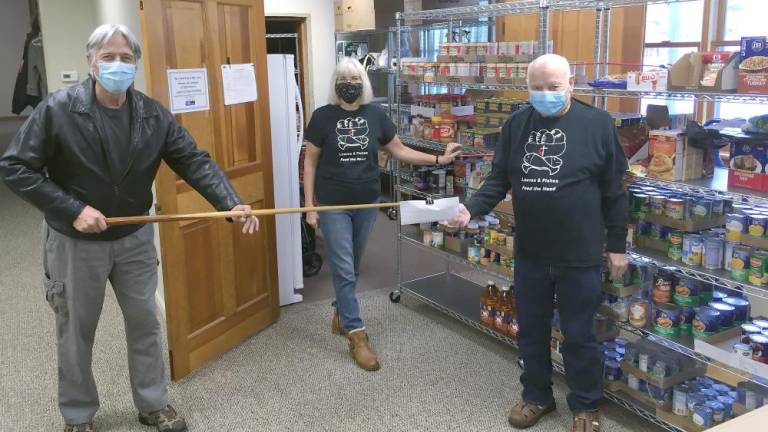 Billiards league has just the tool for safely contributing to food pantry