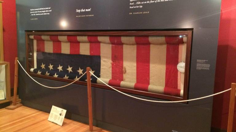 The Lincoln Flag exhibit at the Pike County Historical Society and Museum.