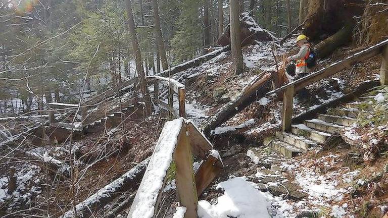Some of the storm damage Delaware Water Gap National Recreational Area sustained from two winter storms in March 2018 (NPS photo)