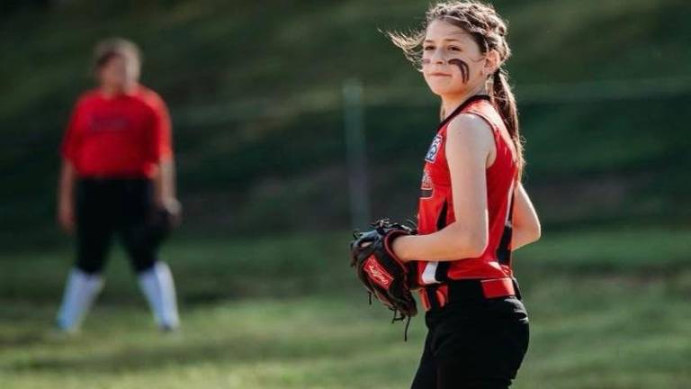Khole Napoli, of Dingmans Ferry, Pa., started playing little league when she was three years old. Since then, she’s transitioned to doing travel and at age 14 is already on a Division II 2030 college “watch list” for Western Connecticut University. Provided photo