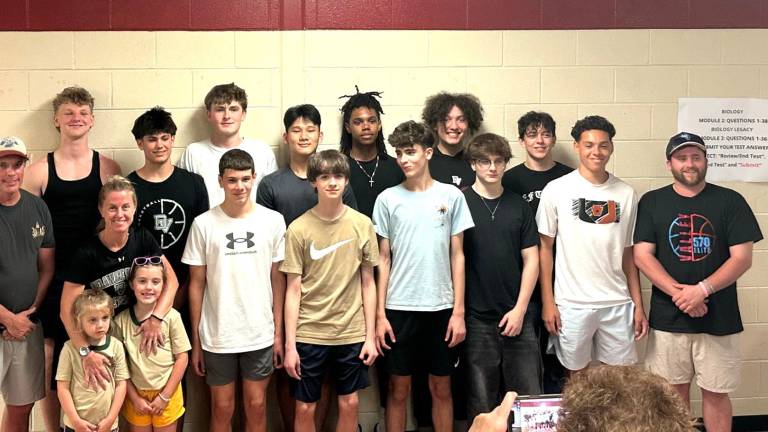 The Delaware Valley boys volleyball team.